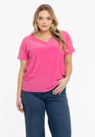 Yoek T-shirt v-hals | Roze | Maat 50/52