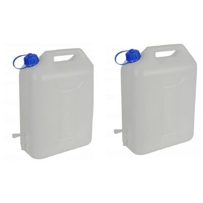 3x stuks jerrycans voor water met kraantje 10 liter