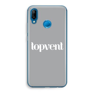 Topvent Grijs Wit: Huawei P20 Lite Transparant Hoesje