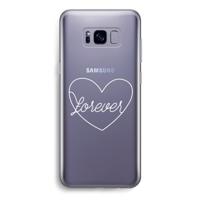 Forever heart pastel: Samsung Galaxy S8 Transparant Hoesje