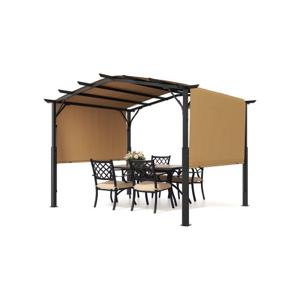 VEVOR 3x3m Pergola Metalen Tuinpaviljoen Partytent Luifel met Schuifdak