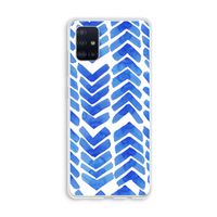 Blauwe pijlen: Galaxy A51 4G Transparant Hoesje