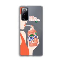 Peach please!: Samsung Galaxy S20 FE / S20 FE 5G Transparant Hoesje Peach please!: Samsung Galaxy S20 FE / S20 FE 5G Transparant Hoesje