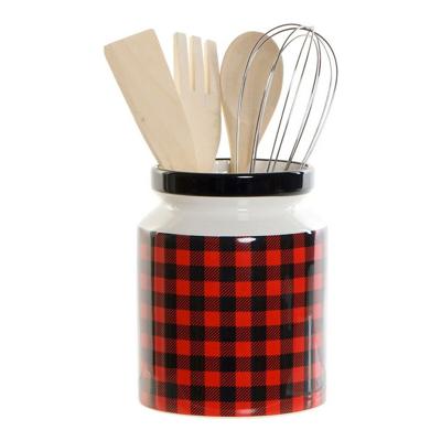 Pot voor Keukengerei DKD Home Decor Zwart Multicolour 1 L 11,5 x 11,5 x 26 cm