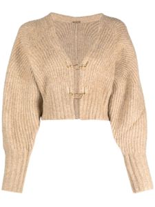 Cult Gaia cardigan crop Casella à design nervuré - Tons neutres