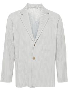 Homme Plissé Issey Miyake blazer plissé à simple boutonnage - Gris