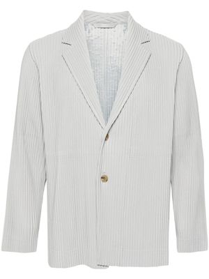 Homme Plissé Issey Miyake blazer plissé à simple boutonnage - Gris
