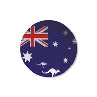 Australie vlag thema wegwerp bordjes - 8x stuks - papier - dia 23 - feestartikelen/versiering   - - thumbnail