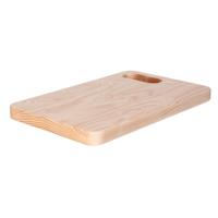 Snijplank blank hout - met handvat - 30 x 19 cm - keuken serveerplanken/broodplanken - thumbnail