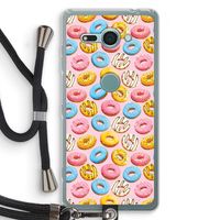 Pink donuts: Sony Xperia XZ2 Compact Transparant Hoesje met koord
