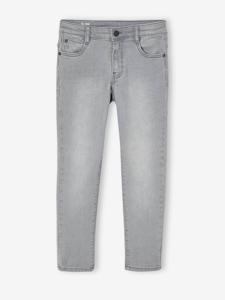Slim fit jongensjeans Morphologik "waterless" heupomtrek LARGE denimgrijs