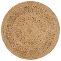 Tapijt rond 90 cm gevlochten jute