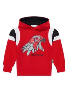 Roberto Cavalli Junior hoodie en coton à imprimé graphique - Rouge