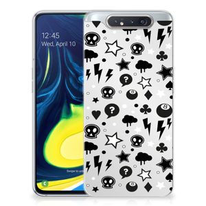 Silicone Back Case Samsung Galaxy A80 Silver Punk