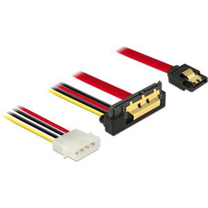 DeLOCK 85231 SATA-kabel 0,3 m SATA 7-pin + Molex (4-pin) SATA 22-pin Zwart