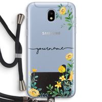 Gele bloemen: Samsung Galaxy J5 (2017) Transparant Hoesje met koord