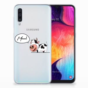 Samsung Galaxy A50 Telefoonhoesje met Naam Cow