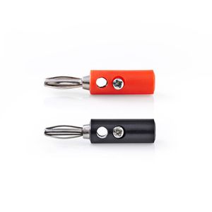 Nedis Banaanstekker | Male | 4.5 mm | Rood / Zwart | 4 Stuks | 1 stuks - CAGB26900VA CAGB26900VA