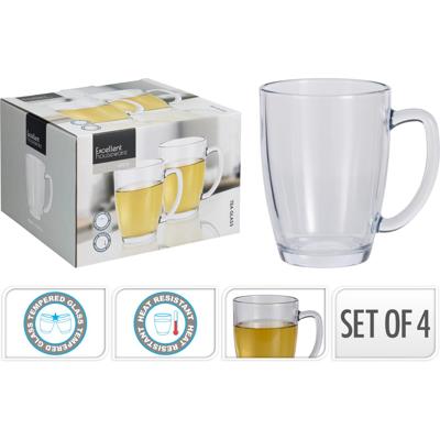 Theeglas gehard glas set van 4st 400ml
