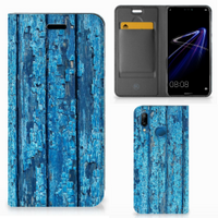 Huawei P20 Lite Book Wallet Case Wood Blue - thumbnail