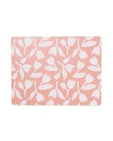 HEMA Placemat 32x42 Kurk Roze Met Tulpen (roze) - thumbnail