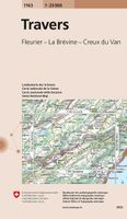 Wandelkaart - Topografische kaart 1163 Travers | Swisstopo
