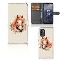 Telefoonhoesje | Met pasjeshouder | voor Nokia G60 Paard