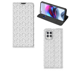 Motorola Moto G100 Hoesje met Magneet Stripes Dots