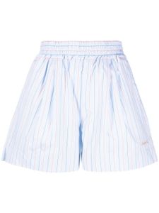 Marni short en coton à rayures - Bleu