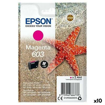 Originele inkt cartridge Epson XP-2100, 3100, 4100 / WF-2830DWF, 2850DW - Nº 603 Magenta (10 Stuks)