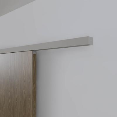 Xperta set 6m rail - alu - wand z. vloerpl. - Dubbele deur - Deurdikte 50-55mm - Dubbele softclose - inbouw auto fix
