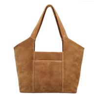 Hide & Stitches Suède Shopper/Handtas Brazos Camel