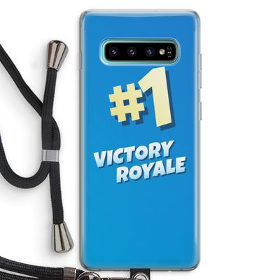 Victory Royale: Samsung Galaxy S10 Plus Transparant Hoesje met koord