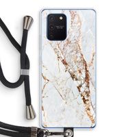 Goud marmer: Samsung Galaxy Note 10 Lite Transparant Hoesje met koord