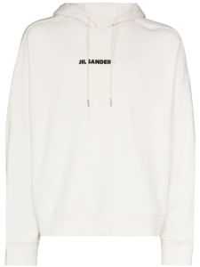 Jil Sander hoodie à logo imprimé - Blanc