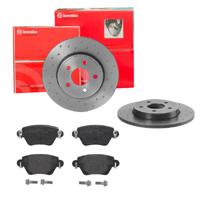 Remmenset, remschijf BREMBO, Remschijftype: Geperforeerd, Inbouwplaats: Achteras: , u.a. für Jaguar, Ford - thumbnail