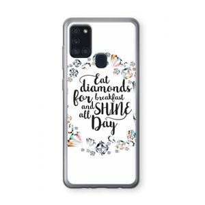 Diamonds: Samsung Galaxy A21s Transparant Hoesje