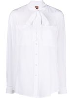 BOSS chemise à détail de nœud - Blanc