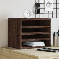 VidaXL Bureau organiser 36x26x29,5 cm bewerkt hout bruin eikenkleurig VidaXL Bureau organiser 36x26x29,5 cm bewerkt hout bruin eikenkleurig