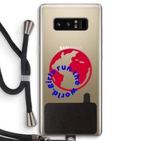 Run The World: Samsung Galaxy Note 8 Transparant Hoesje met koord