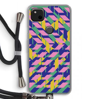 Skew Blush 1: Pixel 4a Transparant Hoesje met koord