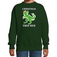 Christmas tree rex Kerstsweater / outfit groen voor kinderen - thumbnail