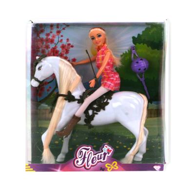 Basic Fleur pop met paard set