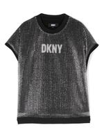 Dkny Kids t-shirt en résille à logo imprimé - Gris - thumbnail