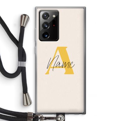 Amber Script: Samsung Galaxy Note 20 Ultra / Note 20 Ultra 5G Transparant Hoesje met koord