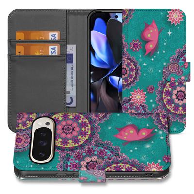Cirkels en Vlinders Design for Google Pixel 10 Pro XL | Stylish Book Case met Pasjes