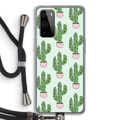 Cactus Lover: OnePlus 9 Pro Transparant Hoesje met koord