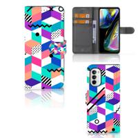 Motorola Moto G52 | Moto G82 | Book Case | Blokken Kleurrijk