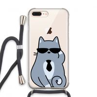 Cool cat: iPhone 7 PLUS Transparant Hoesje met koord
