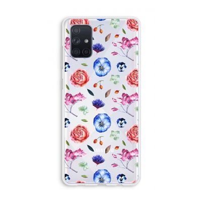Bloemetjes: Galaxy A71 Transparant Hoesje